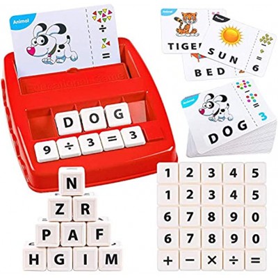 Knowing Passende Buchstaben Spielzeug Alphabete ABC Lernen Pädagogische Matching Letter Game Lernspielzeug für Kinder Alter von 3-8 Jahren Geburtstag Weihnachten Rot