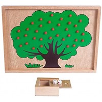 Mathe Count Education Spielzeug Hölzerne Apfelbaum für Grafische und frühe Bildung-Werkzeug-Geschenk für 3-6 Jahre alte Jungen und Mädchen