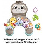 Fisher-Price GRR01 Faultierspielkissen mit Vibration Aktivitätsspielzeug mit Unterstützung beim Spielen in der Bauchlage Babyspielzeug für Babys ab der Geburt