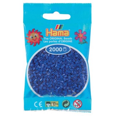 Hama Perlen 501-08 Mini-Perlen 2000 Stück blau