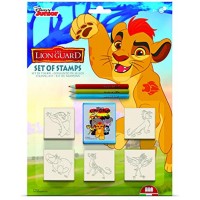 Multiprint Blister 5 Stempel für Kinder Disney The Lion Guard 100% Made in Italy Benutzerdefinierte Stempelset Kinder in Holz und Naturkautschuk Ungiftige Waschbare Tinte Geschenkidee Art.05946
