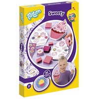 TM Essentials Creativity Sweety Stempel & Sticker Set mit Cupcake-Stickern verschiedenen Stempeln und einem Malblock