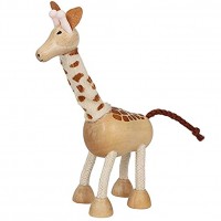 Sharplace Holztiermodell Puppenspielzeug Früherziehungsentwicklungsspielzeug Geschenke für Jungen Mädchen Giraffe