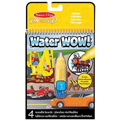 Melissa & Doug Water Wow! wiederverwendbares Wassereinfärbungsaktivitätsbrett für unterwegs – Fahrzeuge