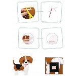 Botiniv Sew Mini Dog Craft Kit für Kinder | 12-teiliges Filz-Nähset für Kinder 4-6 | mit Anleitung und Nähzubehör | Lustiges DIY-Bastelset für Jungen und Mädchen