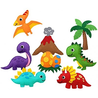 Runsmooth Filz Nähset für Kinder Kinder Nähset Dinosaurier Spielzeug DIY Nähen Bastelset für Mädchen und Jungen Filz Nähen Tiere für Kinder Nähen Basteln
