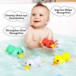 aovowog Badespielzeug Badewannenspielzeug Wasserspielzeug Ente für Baby Badewanne Badetiere Spielzeug Kinder Aufziehspielzeug Schwimmbad Pool Geschenk Mädchen Junge ab 1 2 3 Jahr BPA Frei