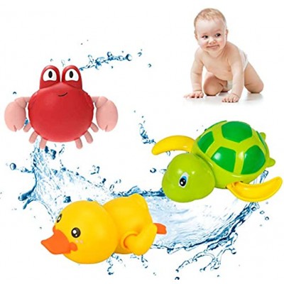 Baby Bade Bad Spielzeug Badewanne Pool Spielzeug Schildkröte Schwimmbad Spielzeug Aufziehspielzeug Wasserspielzeug für Badewanne Schwimmbad Pool 3 Stück