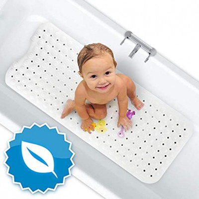 FLIPLINE Badewannenmatte Natura Hautsensitiv 100% BPA frei [100x40 cm] KEIN PVC Badewanneneinlage rutschfest für Kinder und Baby Antirutschmatte