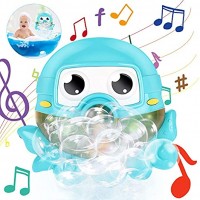 Gifort Badespielzeug Bubble Seifenblasenmaschine Spielzeug Octopus Seifenblasen Wasserspielzeug mit Badespielzeug Bubble Machine Automatische mit 42 Musik für Kinder