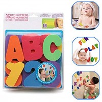 kuaetily Buchstaben Spielzeug Badpielzeug,36 Buchstaben des Alphabets und Zahlen Schwimmende Blasen Zahlen und Buchstaben Spielzeug Für Kinder