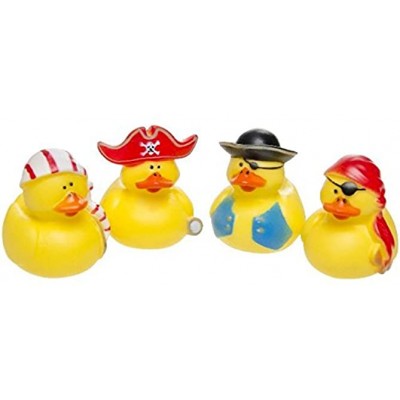 Schnooridoo 4 x Pirat Badeenten Duck Piraten Seeräuber Gummiente Ente Badewanne Spielzeug Kinder Pool