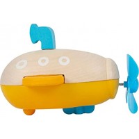 small foot 11657 Wasserspielzeug Aufzieh-U-Boot aus Holz Aufziehspielzeug fürs Wasser für Kinder ab 24 Monaten Spielzeug