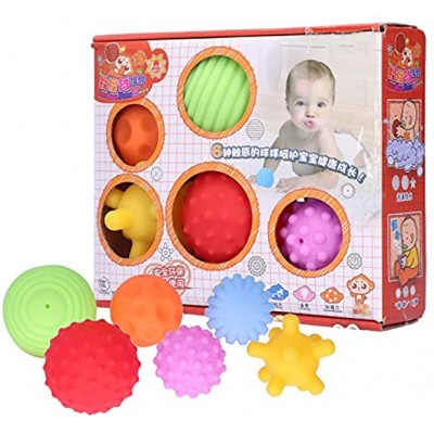 6 Stück Baby Gripping Ball Buntes Silikon Kinderspielzeug Early Learning Toys Weiches sensorisches Handball-Set mit leuchtenden Farben Quietschset