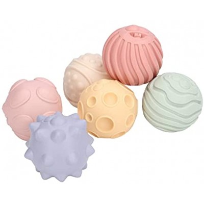 BALITY Sensory Balls Kit leicht zu greifender strukturierter Ball aus PVC hübsches Design 6 Stück für Babys ab 6 Monaten