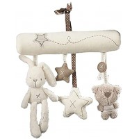 Laytoo Baby-Schlafzimmer-Dekoration süßes Kinderwagen-Spielzeug Aktivitätsbett Kinderwagen weiches Spielzeug hängendes Kaninchen Sternform Spielzeug für Kinder Jungen Mädchen Geschenke